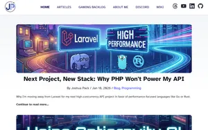 Screenshot of https://www.joshuapack.com/